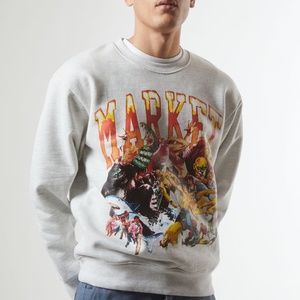NEW Market / Chinatown Market Animal Crew Neck Sweatshirt